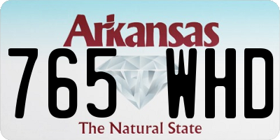 AR license plate 765WHD