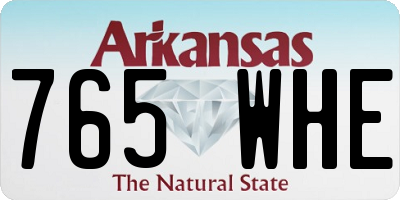 AR license plate 765WHE