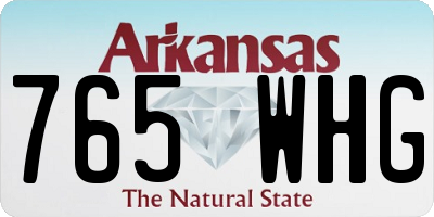 AR license plate 765WHG