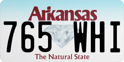 AR license plate 765WHI