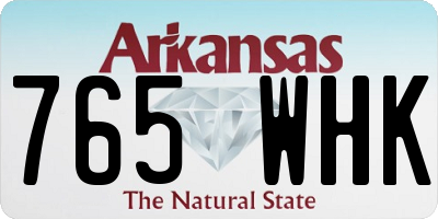 AR license plate 765WHK