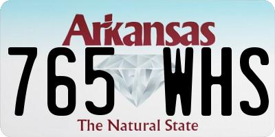 AR license plate 765WHS
