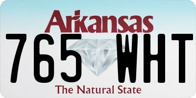 AR license plate 765WHT