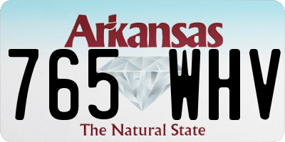AR license plate 765WHV