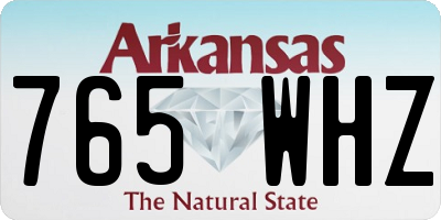 AR license plate 765WHZ