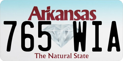 AR license plate 765WIA