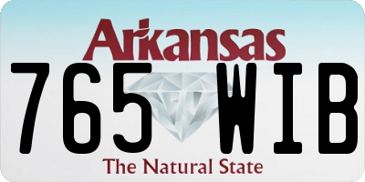 AR license plate 765WIB