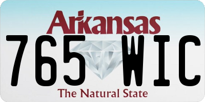 AR license plate 765WIC