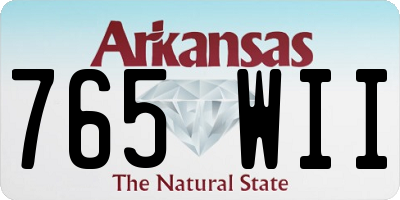 AR license plate 765WII