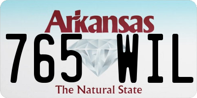 AR license plate 765WIL