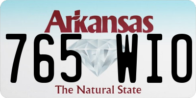 AR license plate 765WIO