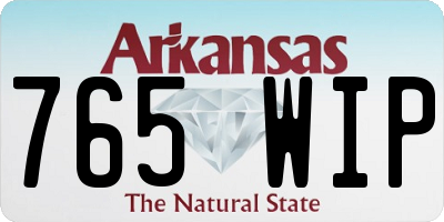 AR license plate 765WIP
