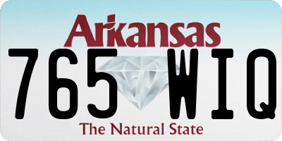 AR license plate 765WIQ