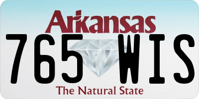 AR license plate 765WIS