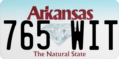 AR license plate 765WIT
