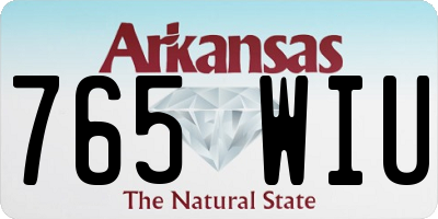 AR license plate 765WIU