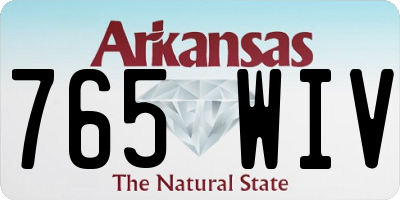 AR license plate 765WIV