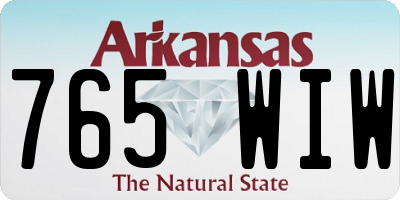 AR license plate 765WIW