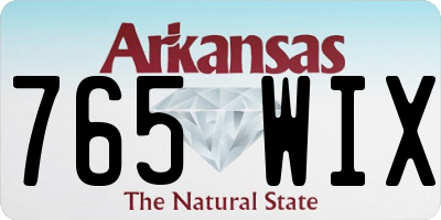 AR license plate 765WIX