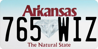 AR license plate 765WIZ