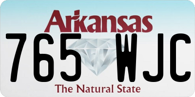 AR license plate 765WJC