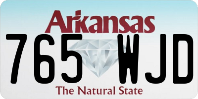 AR license plate 765WJD