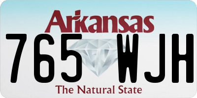 AR license plate 765WJH