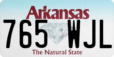 AR license plate 765WJL