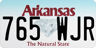 AR license plate 765WJR