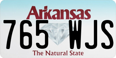 AR license plate 765WJS