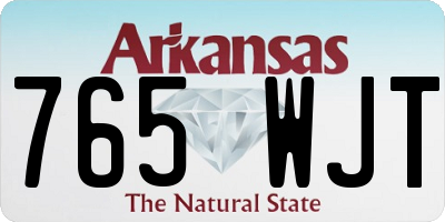 AR license plate 765WJT