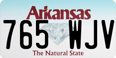 AR license plate 765WJV