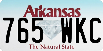 AR license plate 765WKC