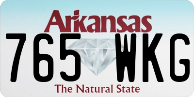AR license plate 765WKG