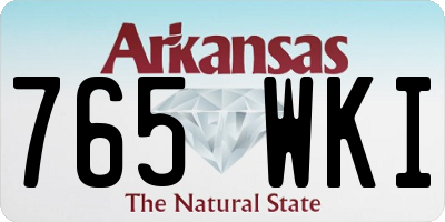 AR license plate 765WKI