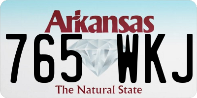 AR license plate 765WKJ
