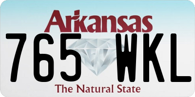 AR license plate 765WKL