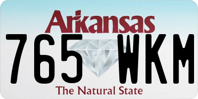 AR license plate 765WKM