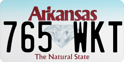 AR license plate 765WKT