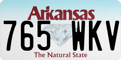 AR license plate 765WKV