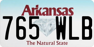 AR license plate 765WLB