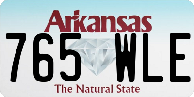 AR license plate 765WLE