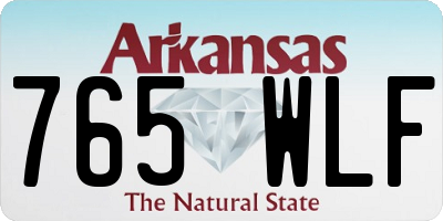 AR license plate 765WLF