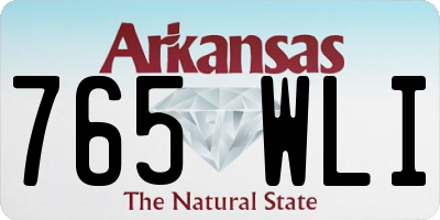 AR license plate 765WLI