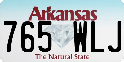 AR license plate 765WLJ