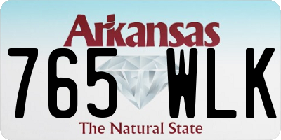 AR license plate 765WLK