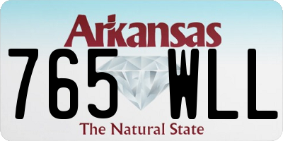 AR license plate 765WLL