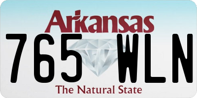 AR license plate 765WLN