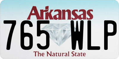 AR license plate 765WLP