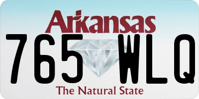 AR license plate 765WLQ